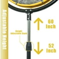 thumbnail image 4 of 20-Inch Tilting Pedestal Fan, 4300 CFM High Velocity 3-Speed Standing Fan with 1/5HP Motor for Residential, Commercial, Industrial, Warehouse, Garage & Workshop Use - UL Safety Listed (Yellow), 4 of 6