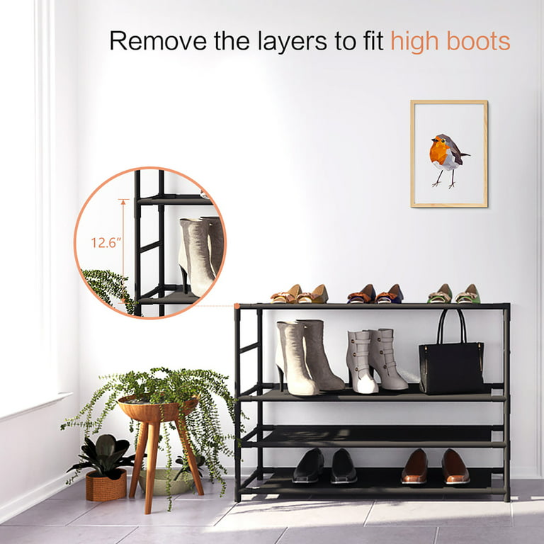Winado 9 Tier Black Fabric Shoe Rack - Lightweight, Sturdy, and Easy to  Assemble - 25 Pair Shoe Capacity - Freestanding and Stackable in the Shoe  Storage department at