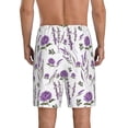 thumbnail image 3 of Kdxio Lavender Flowers Print Mens Sleep Shorts Bottoms Soft Comfy Pajama Wear Pants with Drawstring Pockets, 3 of 7