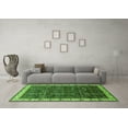 thumbnail image 3 of Ahgly Company Indoor Square Oriental Green Industrial Area Rugs, 8' Square, 3 of 4