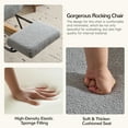 thumbnail image 5 of Furniliving Rocking Chair, Upholstered Nursery Rocking Chair with Footrest, High Backrest, Thick Cushion Glider Rocker Accent Chair, Comfy Armchair for Living Room, Bedroom, Nursery, Gray, 5 of 12