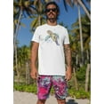thumbnail image 2 of Watercolor Sea Turtle Splash T-Shirt Men -Image by Shutterstock, Male XX-Large, 2 of 4