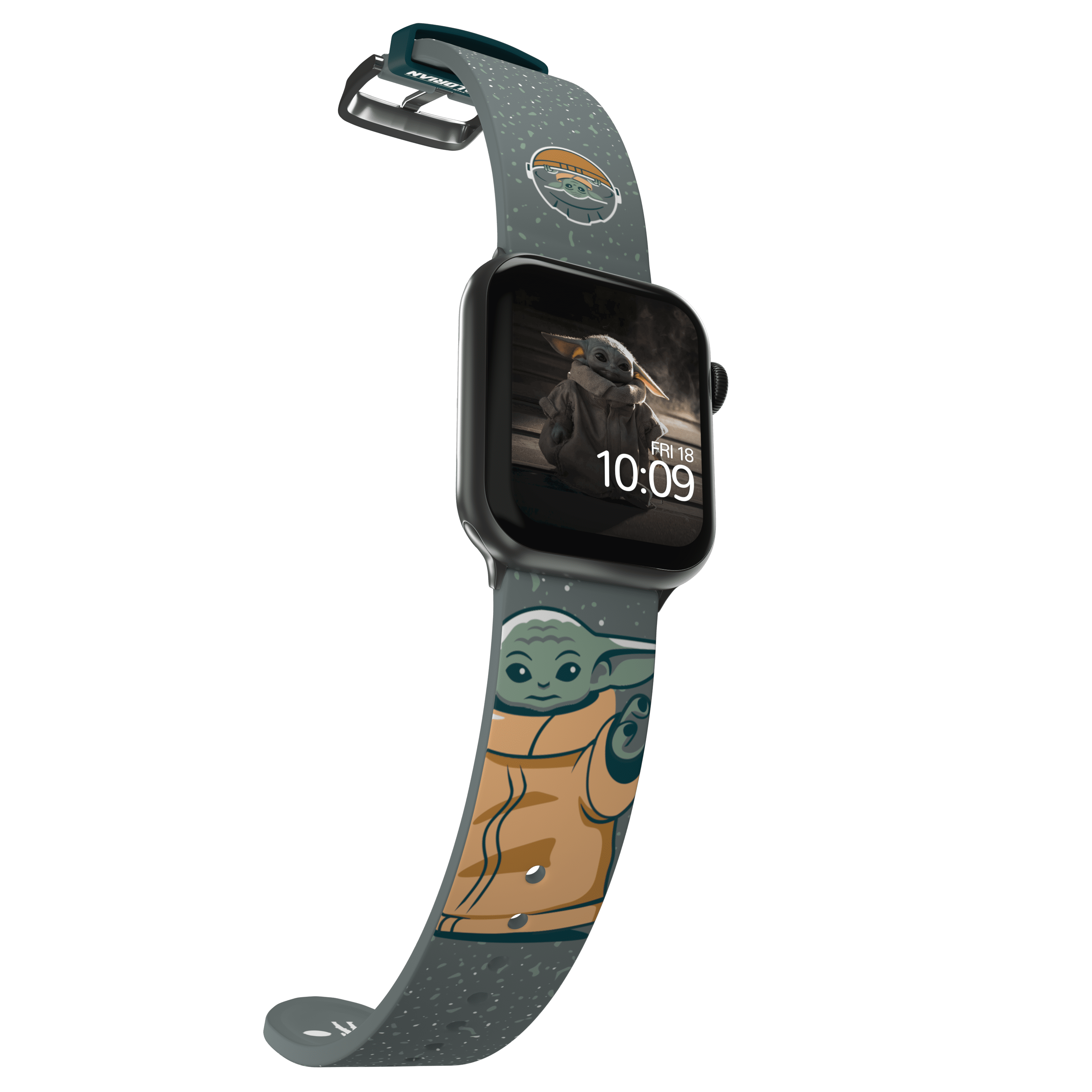 STAR WARS Mandalorian The Child Edition Officially Licensed Silicone Smartwatch band Compatible with Apple Watch 38 40mm and 42 44mm and Android