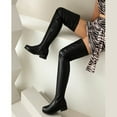 thumbnail image 7 of Xiaoxatg European Solid Color Flat Women's Over-The-Knee Boots for Autumn and Winter Fashion 6.5 Black, 7 of 7