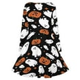 thumbnail image 5 of Black Halloween Background with Pumpkin Long Sleeve Dresses For Women Vintage Elegant Party Dress Oversized V-neck Dress S-8XL, 5 of 7