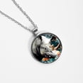 thumbnail image 4 of Rhinoceros Glass Design Circular Pendant Necklace - Stunning Jewelry for All Occasions, 4 of 5