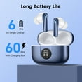 thumbnail image 6 of VEAT00L P91 Wireless Earbuds, Bluetooth Headphones V5.4 Stereo Ear buds with Noise Cancelling Mics, 60H Playback Mini Case with Dual LED Display, IP7 Waterproof in-Ear Earphones for Android iOS, 6 of 8