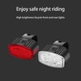 thumbnail image 2 of Luces para bicicleta Greeniant 2 piezas rojo+blanco Luz delantera + trasera recargable, 2 of 6