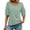Light Green, variant on Women's V-Neck Loose Fit T-Shirt Double Layer Flounce Short Sleeve Casual top XL Blue