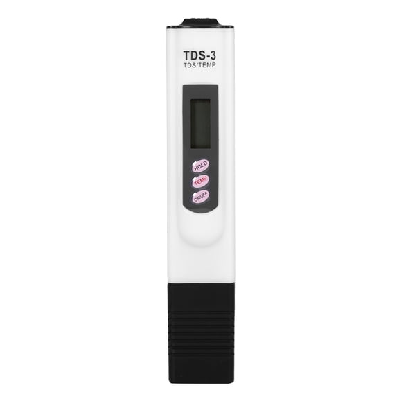 3 in 1 Water Quality Tester,Digital LCD Water Quality Testing Pen Purity Filter TDS Meter Tester 0‑9999 PPM Temp Portable [white]