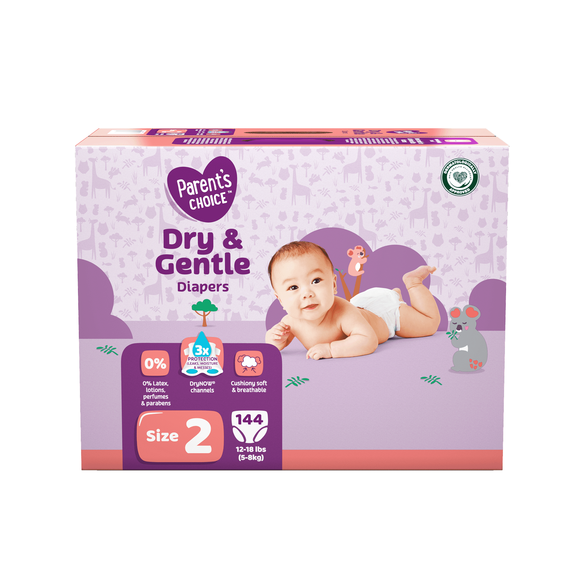 Pañales Dry & Gentle Talla 2, 144 Piezas (Seleccione para más opciones) 8