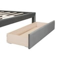 thumbnail image 2 of Queen Upholstered Storage Bed, Gray Velvet Wood Platform Bed with Headboard and A Big Drawer, 2 of 12