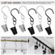 thumbnail image 4 of 50 piezas Clips para cortinas Ganchos para cortinas con clips Clips para colgar Ganchos para cortinas Clips para barras de cortinas, 4 of 7