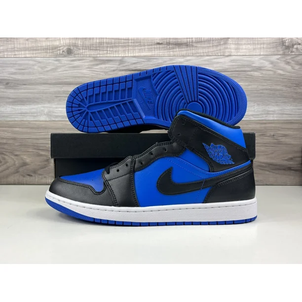 *NEW Men's A i r-Jor-dan 1 Mid Blue Black White | Multiple Sizes | DQ8426 042