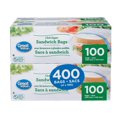 thumbnail image 1 of Great Value Click Zipper Sandwich Bags, 400 Bags, 1 of 1