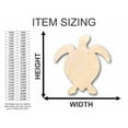 thumbnail image 2 of Unfinished Wood Sea Turtle Shape - Ocean - Nursery - Craft - up to 46" DIY 20" / 1/8", 2 of 8