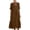Brown, variant on TIHLMK Women's V-Neck Short Sleeve Pocket Maxi Dresses Half Sleeve Casual Long Dresses with Relaxed Fit for Everyday Wear