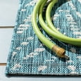 thumbnail image 2 of SAFAVIEH Courtyard Alfonso Chevron Indoor/Outdoor Area Rug, Blue/Grey, 8' x 10', 2 of 9