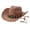 Khaki, variant on Panama Bohemian Sun Hat UPF50+ Wide Brim Fashionable Western Cowboy Style Beach Outdoor Travel Holiday Party White White