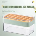 thumbnail image 1 of Cubo de hielo para congelador Cubo de cubitos de hielo Bandeja de hielo de liberación fácil con tapa Recipiente de almacenamiento y cuchara Bandejas de cubitos de hielo pequeños perfectos y molde B/a oso de fresa Juguete, 1 of 4