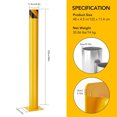 thumbnail image 2 of Sakiyrr Yellow Safety Barrier Bollard, 4-1/2" OD 48" Height with Anchor Bolts for Traffic Control, Driveway Barrier, Parking Pole - Pack of 2, 2 of 7