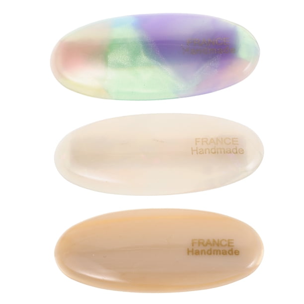 3 horquillas francesas ovaladas para mujer, accesorios retro para flequillo en la frente, horquilla vintage para cabello fino, pasador ovalado