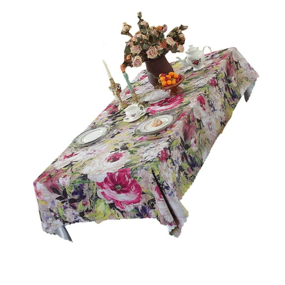 Oil Painting Design Dining Table Cover Polyester Home Decoration