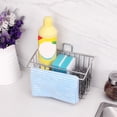 thumbnail image 3 of Visland Sponge Brush Holder 2-in-1 Adhesive Sink Caddy Dishcloth Scrub Hanger Rack Kitchen Sink Organizer No Drilling Stainless Steel Rustproof Waterproof, 3 of 6