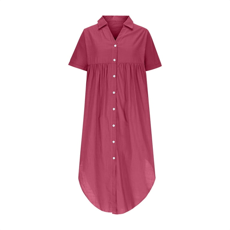 knee length dresses for ladies The Raleigh Collared Dress in Blue Oxford XL