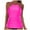 Hot Pink, variant on Womens Tankini Tops High Neck Bathing Suit Tops Slim Fit Ruched Swim Tops Only UPF50+(White, S)
