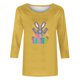 thumbnail image 4 of Mujeres 3/4 Manga Tops Impresión Casual Cuello Redondo Camiseta Top Blusa, Poliéster Toda la Temporada, 4 of 4