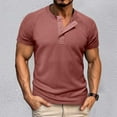 thumbnail image 2 of Rhuody t shirts for men Short Sleeve Round neck Tee Shirts Shirt Solid Colour Sports Tops Clothings Red S, 2 of 6
