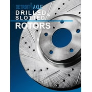 Detroit Axle - Drilled & Slotted Brake Rotors for 2005 2008 2009 2010 2011 2012 Honda Accord: 11.10 Front and Rear Rotor