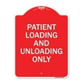 thumbnail image 1 of Panneau de la Série Designer 18 x 24 Po - Chargement et Déchargement Patient Uniquement, Rouge et Blanc, 1 of 1
