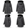thumbnail image 2 of Womens Puffer Jacket Windproof Winter Down Coat Waterproof Winter Parka Jacket, Darkgray M, 2 of 8