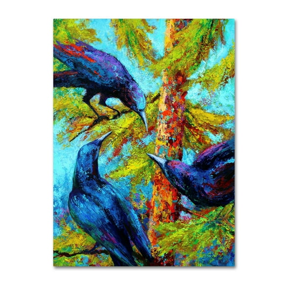 Trademark Fine Art 'Crows 2' Canvas Art by Marion Rose