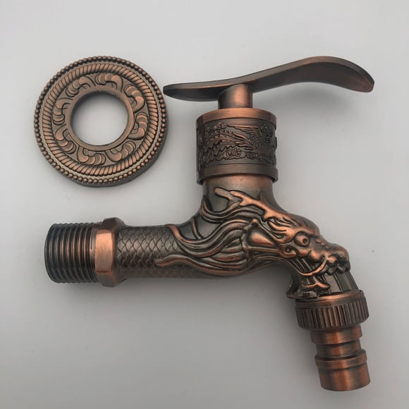 Retro Zinc Garden Faucet: Outdoor Garden Faucet G1/2" Antique Garden Faucet European Style Faucet Outdoor Faucet For Home Outdoor Kitchen Bathroom Antique Red