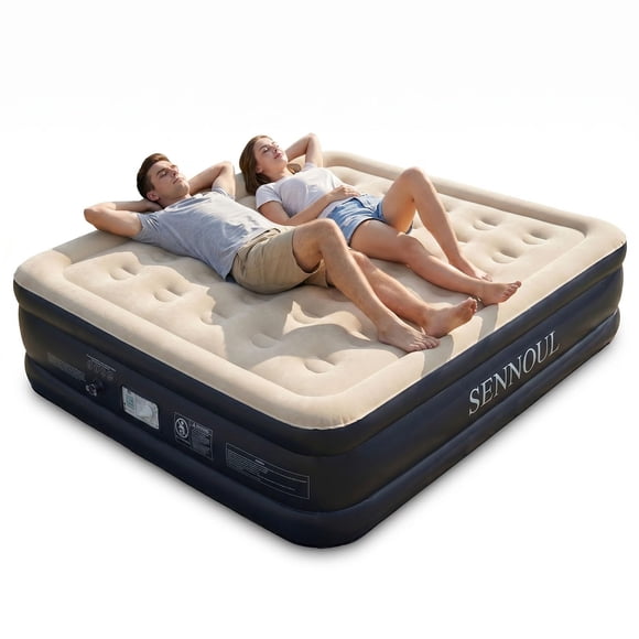 Colchón Inflable SENNOUL Full 190x136x46 cm con Bomba Incorporada 110V