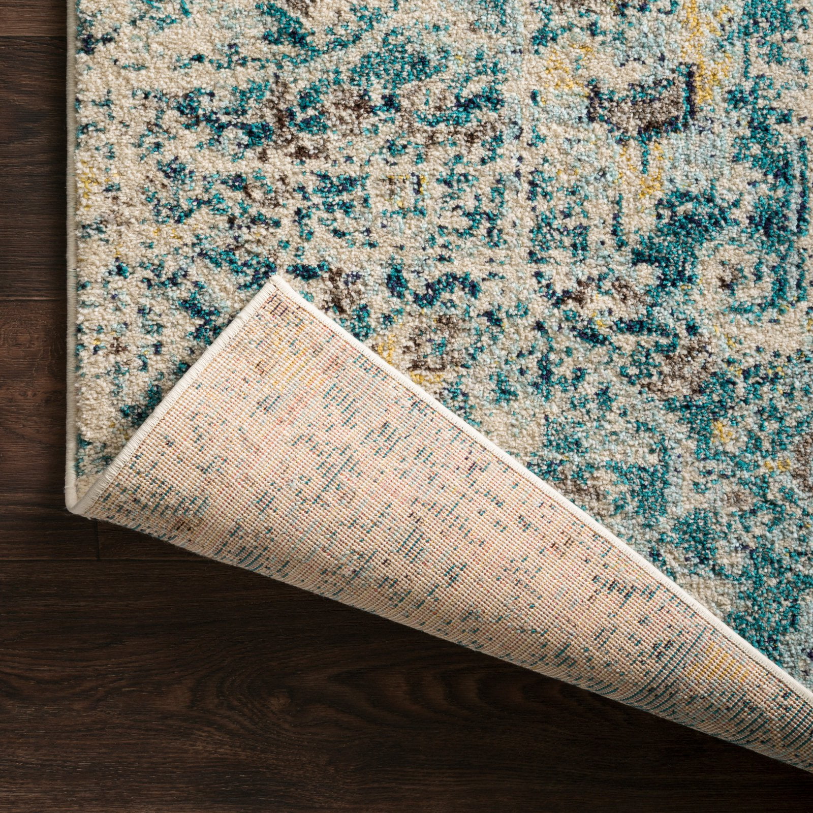 Loloi Nadia Abstract Aqua / Navy Area Rug