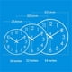 thumbnail image 2 of Reloj de pared blanco de lujo estilo crema, movimiento silencioso, funciona con pilas., 2 of 7