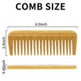 thumbnail image 4 of Natural Bamboo Wooden Hair Comb Eco Friendly Wide Tooth2PCS, 4 of 5