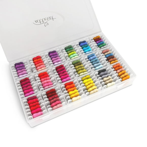 Kit de hilo para bordar ATTERET Original 108 colores con organizador