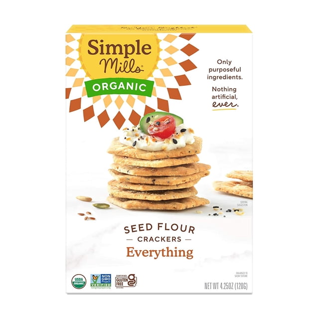 Organic Seed Crackers, Everything - Gluten Free, Vegan, Healthy Snacks, Paleo Friendly, 4.25 Ounce (Pack of 1)
