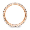 thumbnail image 2 of 14K Rose Gold Ring Band Eternity Diamond Round Polished U Shared Prong 1ct, 2 of 4
