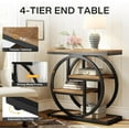 thumbnail image 7 of Tribesigns 4-Tier End Table for Living Room, Wood Narrow Side Table for Bedroom, Natural Brown, 7 of 7