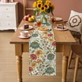 thumbnail image 2 of Green Yellow Paisley Table Runner 120 Inches, Vintage Boho Floral Botanical Bed Runner Dresser Scarves Tabletop for Indoor Outdoor Parties/Ceremony/Banquet, 13"x 120", 2 of 9