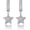 Bling Star-Silver, variant on Iced Out Dangle Hoop Earrings 14K Golden Plated 5A+ Cubic Zirconia Star Pin Lock Key Cartilage Hoop Dangle Drop Earrings For Men Women