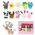 thumbnail image 2 of LEORX 10pcs Cartoon Animal Finger Puppets Dolls Props Toys (Random Pattern), 2 of 8