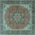 thumbnail image 1 of Ahgly Company Indoor Square Persian Light Blue Traditional Area Rugs, 5' Square, 1 of 4