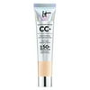 IT Cosmetics Your Skin But Better CC+ Cream Travel Size, Light (W) - Color Correcting Cream, Full-Coverage Foundation, Hydrating Serum & SPF 50+ Sunscreen - Natural Finish - 0.406 fl oz